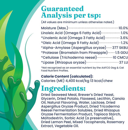 Solid Gold Cat & Dog Multivitamin Chews - Kelp, Omega 3 & Vitamins for Dental, Digestive, Immune