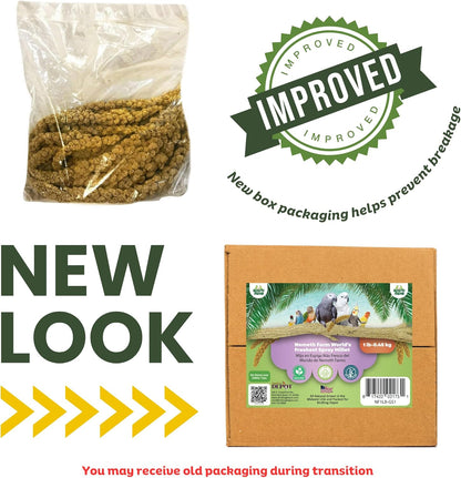 Premium Non-GMO Spray Millet Treat | Hand-Harvested Bird Snack | 100% Edible Tops | Sun-Dried