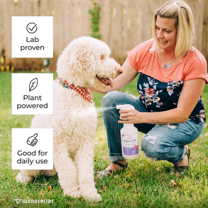Wondercide - Flea, Tick & Mosquito Spray for Dogs, Cats, and Home - Flea and Tick Killer, Control