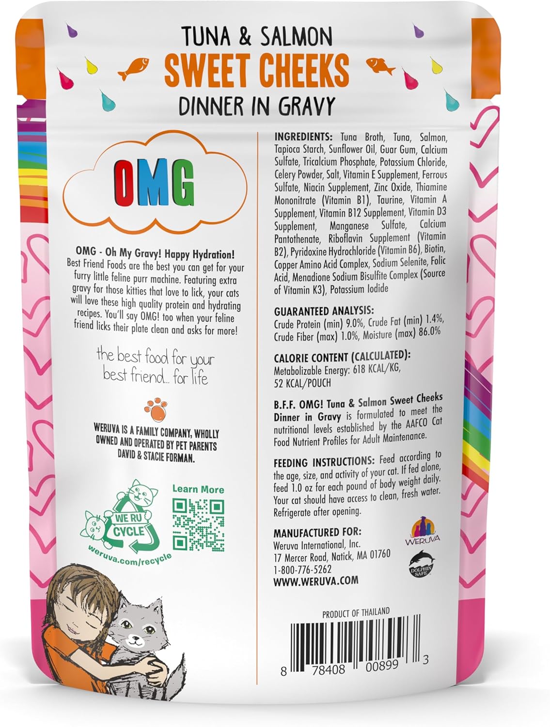 Weruva B.F.F. OMG - Best Feline Friend Oh My Gravy!, Tuna & Salmon Sweet Cheeks with Tuna & Salmon
