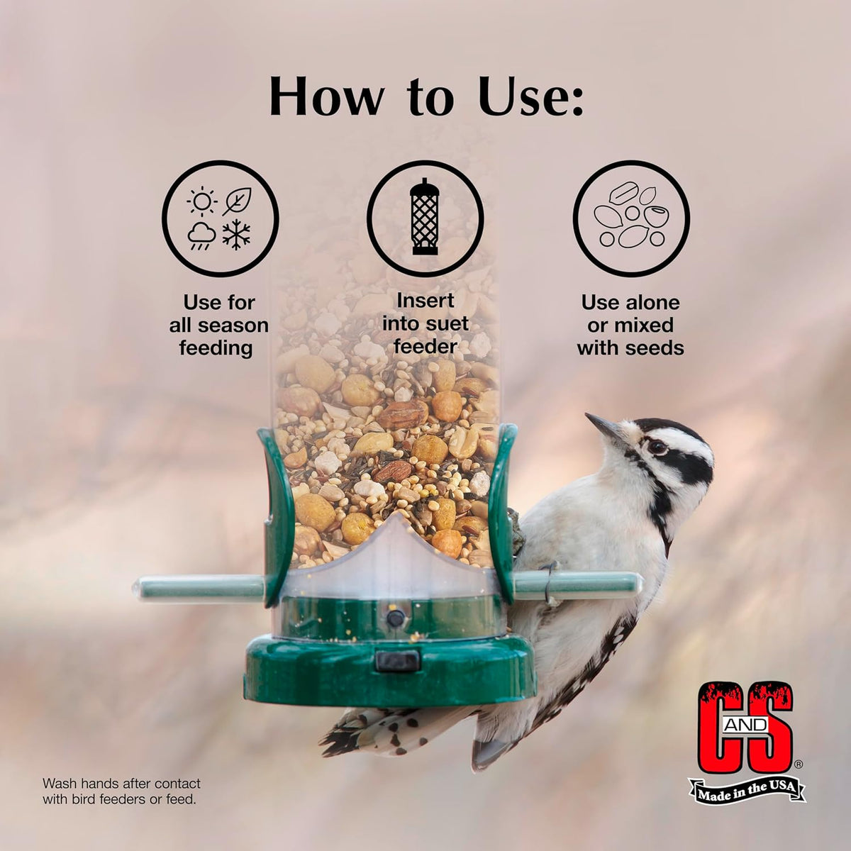 C&S Peanut Suet Nuggets for wild birds, 27 Ounces