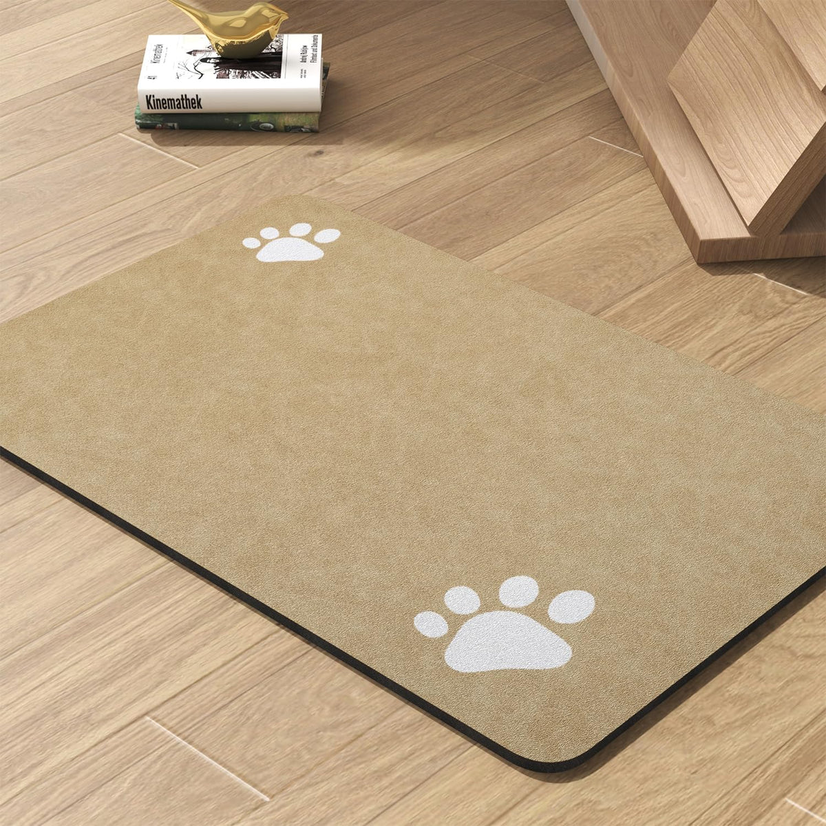 Pet Feeding Mat-Absorbent Dog Mat for Food and Water Bowl-No Stains Quick Dry Water Dispenser