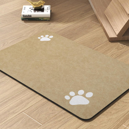 Pet Feeding Mat-Absorbent Dog Mat for Food and Water Bowl-No Stains Quick Dry Water Dispenser