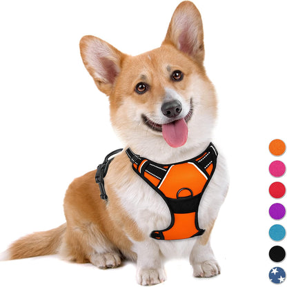 BARKBAY No Pull Dog Harness Large Step in Reflective Dog Harness with Front Clip and Easy Control