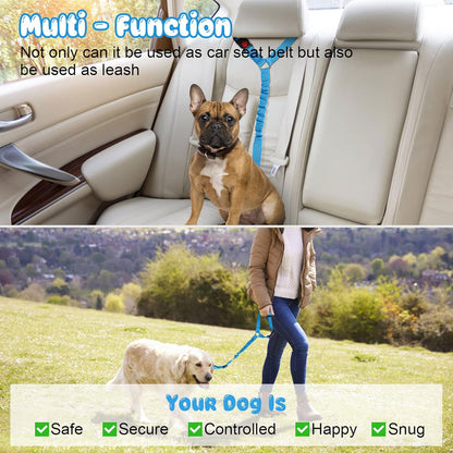 BWOGUE Pet Dog Cat Seat Belts, Car Headrest Restraint Adjustable Safety Leads Vehicle Seatbelt
