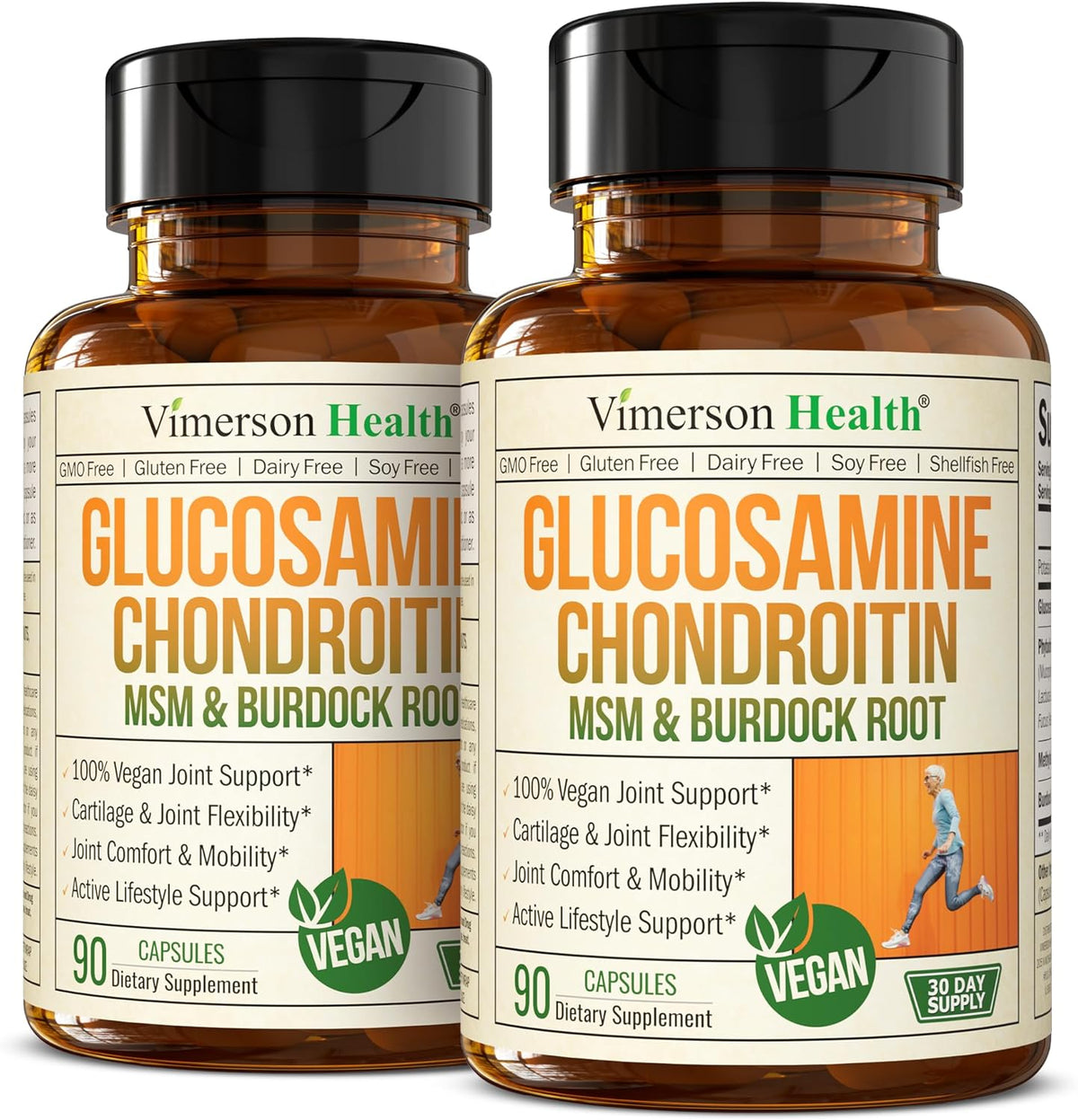 Glucosamine Chondroitin MSM – Joint Support Supplement for Women and Men with Glucosamine Sulfate