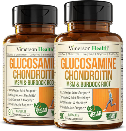 Glucosamine Chondroitin MSM – Joint Support Supplement for Women and Men with Glucosamine Sulfate