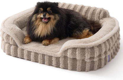 LE SURE Cute Dog Bed for Small Dogs, Orthopedic Waterproof Small Pet Beds with Sides, Non-Slip