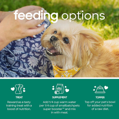 smallbatch Freeze Dried Dog Treats, Superfood Food Topper Lamb Bites for Dogs & Cats, Probiotics