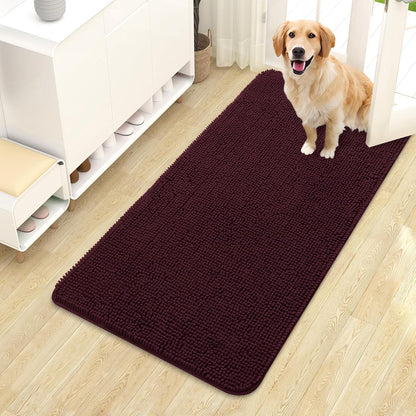 OLANLY Dog Door Mat for Muddy Paws 44x24, Absorbs Moisture and Dirt, Absorbent Non-Slip Washable