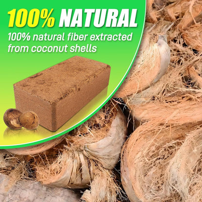 Coco Coir Brick for Plants-12 Pack Premium Coconut Bricks, 100% Organic Peat Moss, Fiber Coconut