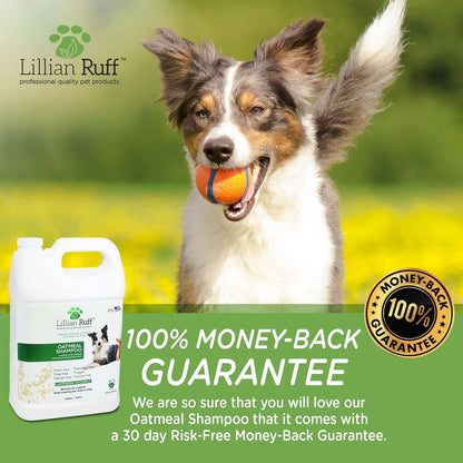 Lillian Ruff Calming Oatmeal Pet Shampoo for Dry Skin & Itch Relief with Aloe & Hydrating Essential