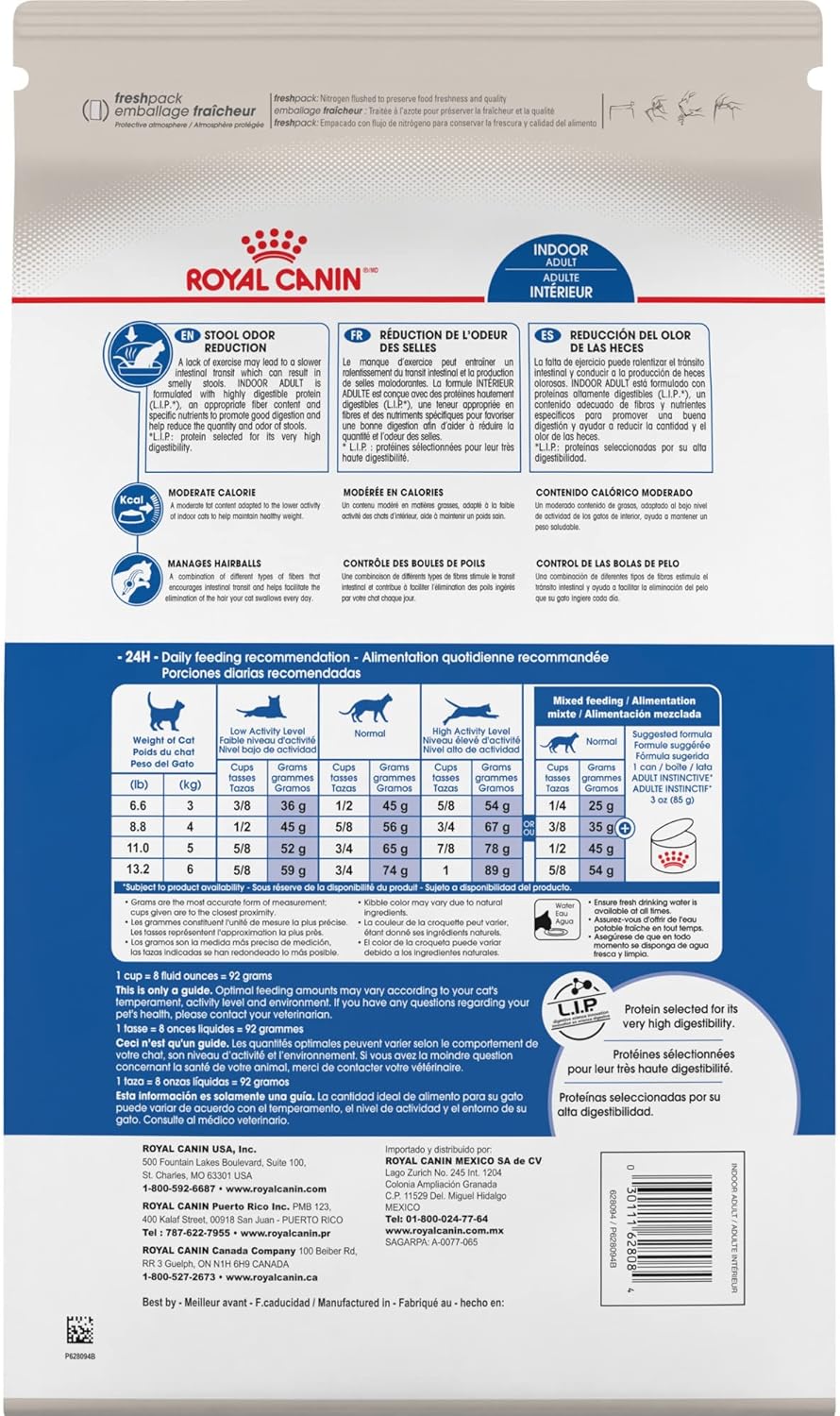 Royal Canin Feline Health Nutrition Dry Indoor Cat Food, Supports Healthy Weight, Digestive Health