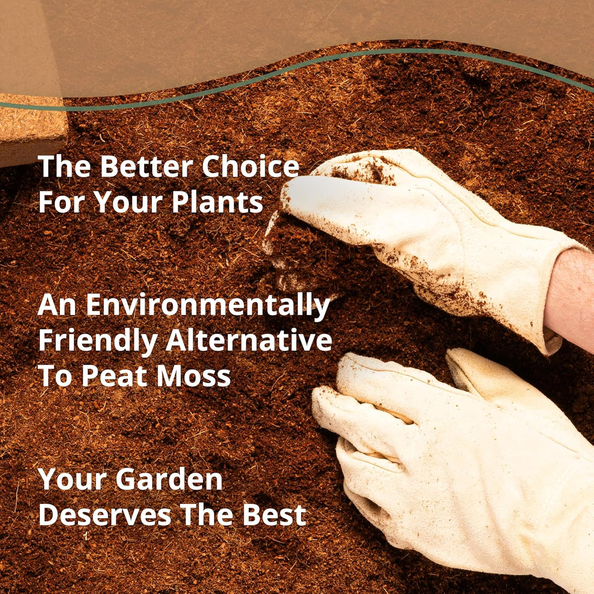 Coco Bliss (10lbs) - Organic Coco Coir for Plants - OMRI-Listed Coco Coir Brick for Garden Soil &