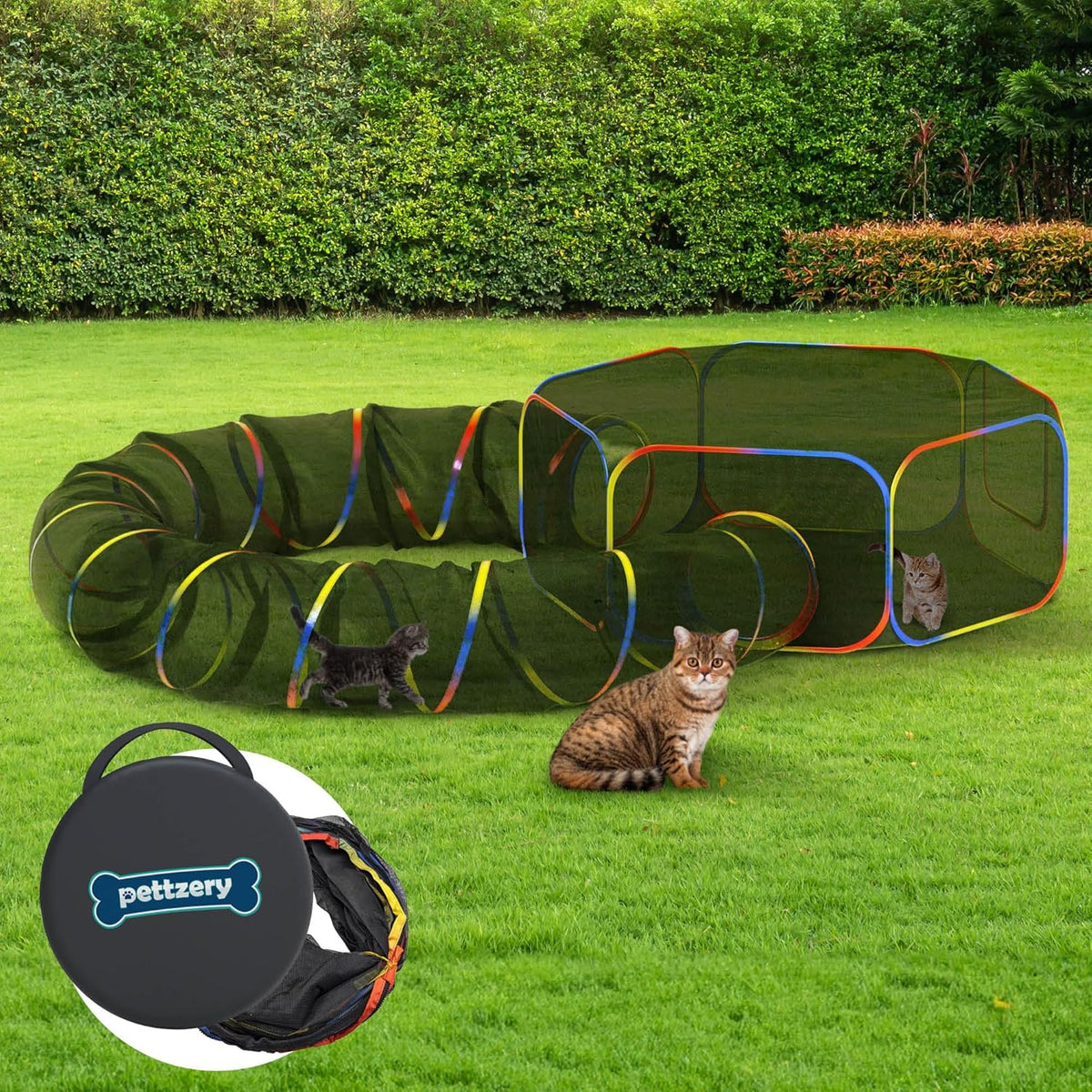 Outdoor Cat Enclosure - Portable Catio Playground for Cat Run, Kitty and Small Animals - Tent &