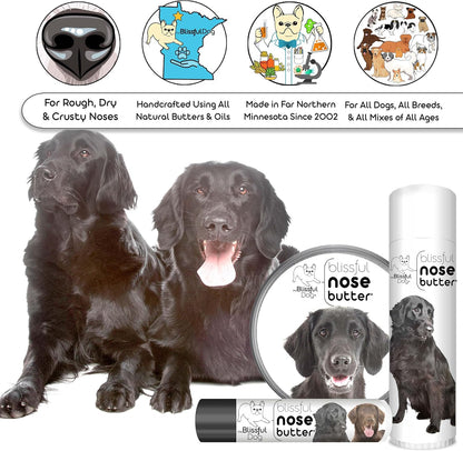 The Blissful Dog Flat-Coat Retriever Unscented Nose Butter - Dog Nose Butter, 1 Ounce