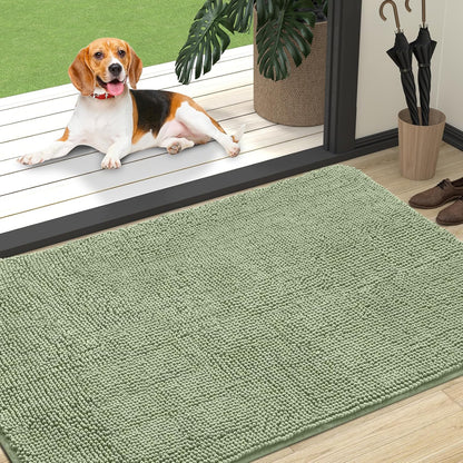 OLANLY Dog Door Mat for Muddy Paws 47x32, Absorbs Moisture and Dirt, Absorbent Non-Slip Washable