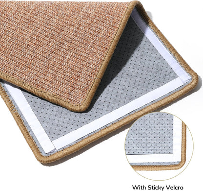 FUKUMARU Cat Scratcher Mat, 23.6 X 31.5 Inch Natural Sisal Cat Scratch Mats, Horizontal Cat Floor
