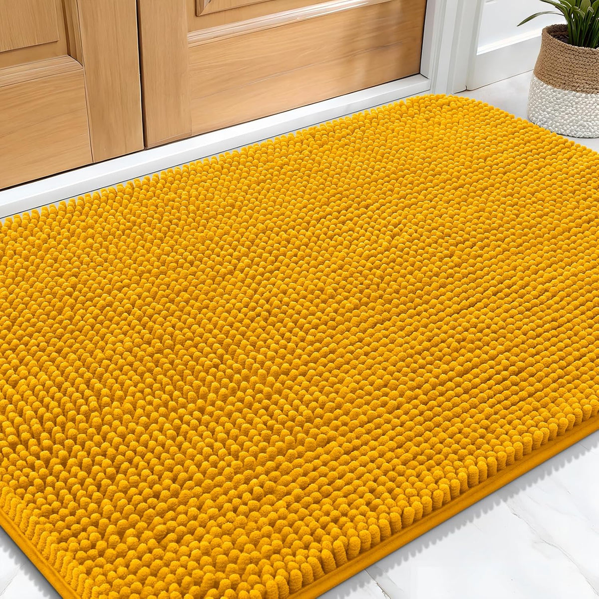 OLANLY Dog Door Mat for Muddy Paws 30x20, Absorbs Moisture and Dirt, Absorbent Non-Slip Washable