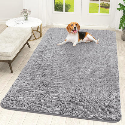 OLANLY Dog Door Mat for Muddy Paws 70x46, Absorbs Moisture and Dirt, Absorbent Non-Slip Washable