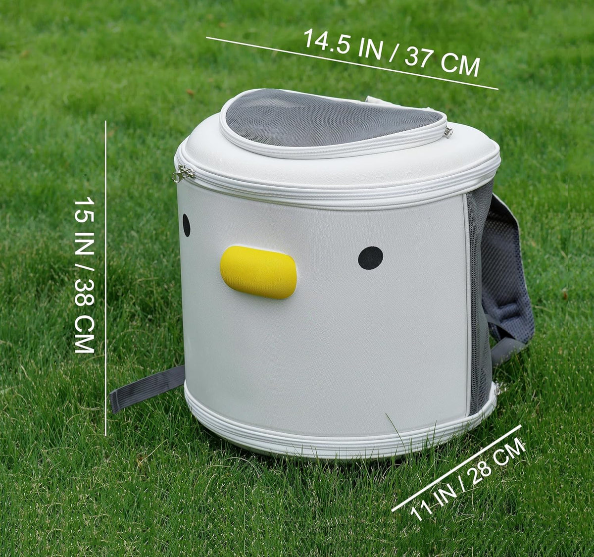 PURROOM Cat Carrier Backpack, Pet Backpacks for Carrying Small Dogs, Cute Design. Upper Cover &