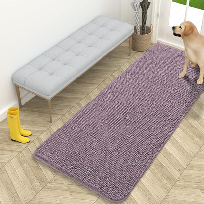 OLANLY Dog Door Mat for Muddy Paws 59x24, Absorbs Moisture and Dirt, Absorbent Non-Slip Washable