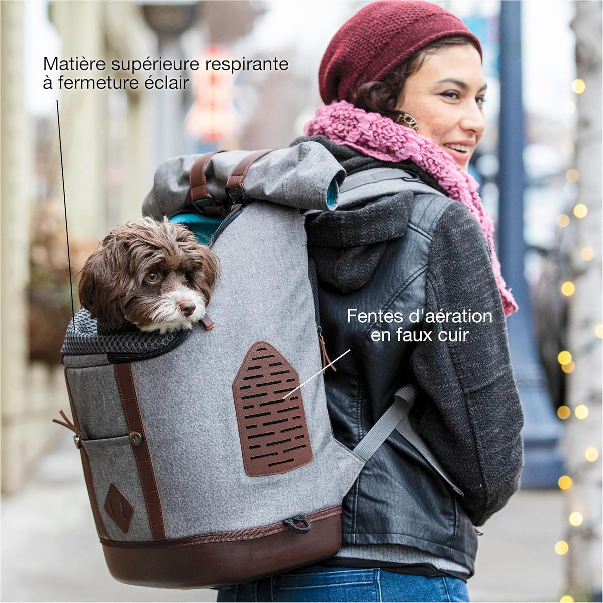 Kurgo Dog Carrier Backpack for Small Pets - Dogs & Cats | TSA Airline Approved | Cat | Hiking or