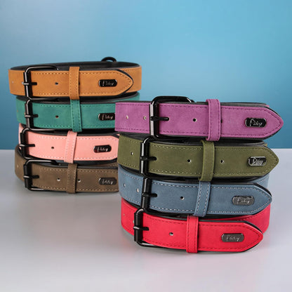 Didog Soft Padded PU Leather Dog Collar, Breathable and Adjustable Dog Collars for Small Dogs