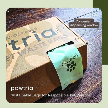 Pawtria Certified Home Compostable Dog Poop Bags (480), Value pack, Biodegradable Poop Bags, Cat