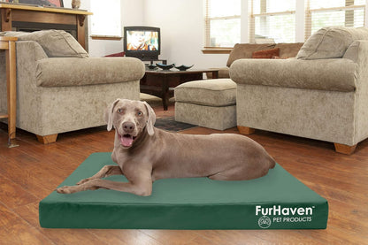 Furhaven Water-Resistant Cooling Gel Dog Bed for Large Dogs w/ Removable Washable Cover, For Dogs