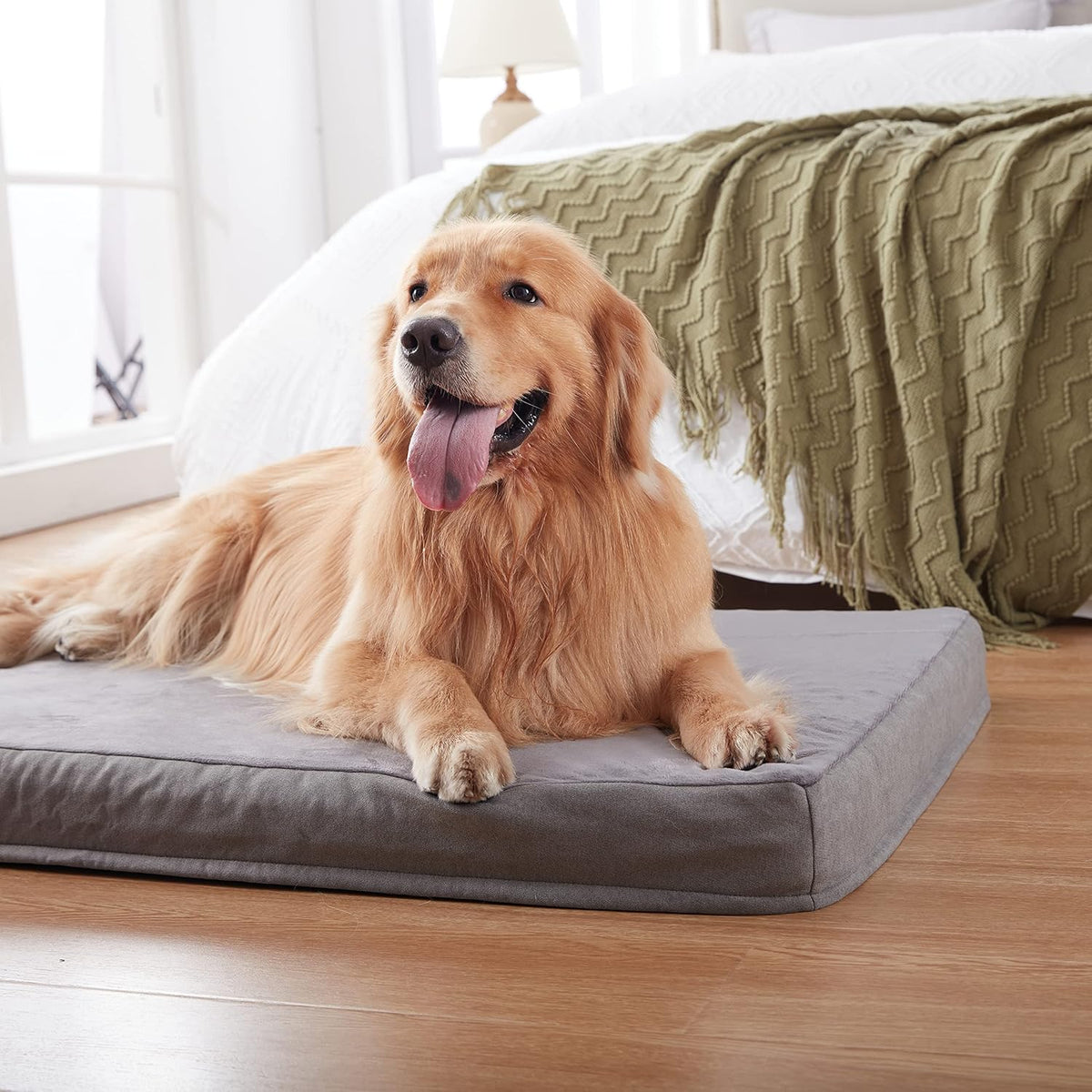 Orthopedic Memory Foam Dog Bed, Cooling Dog Beds for Extra Large Dogs -Waterproof Pet Bed for Crate