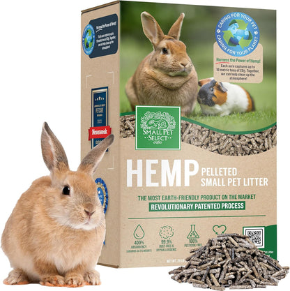 Small Pet Select - Hemp Pelleted Bedding, Non-Clumping, Biodegradable Animal Bedding, Eco Friendly