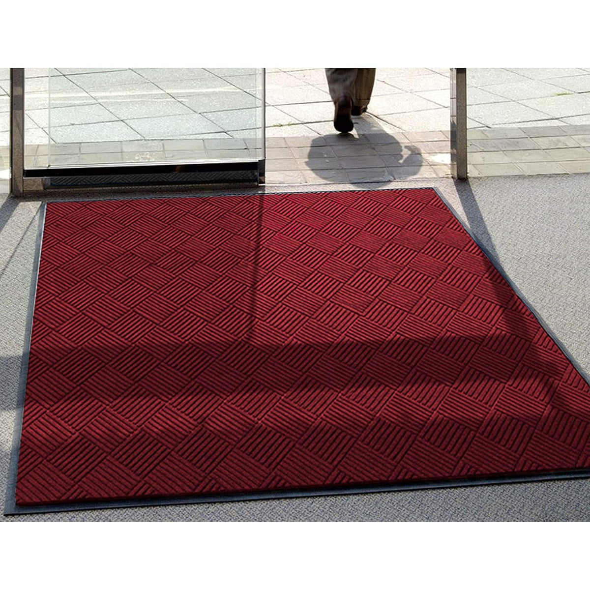 M+A Matting WaterHog Diamond | Commercial-Grade Entrance Mat with Rubber Border – Indoor/Outdoor