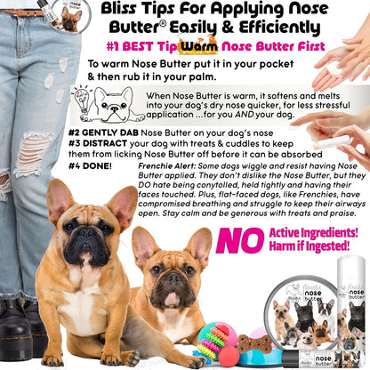 The Blissful Dog Black Masked Fawn French Bulldog Unscented Nose Butter, 16oz