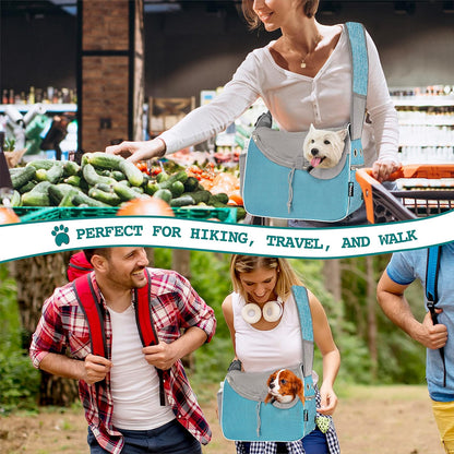 PetAmi Small Dog Sling Carrier, Soft-Sided Crossbody Puppy Carrying Purse Bag, Adjustable Sling Pet