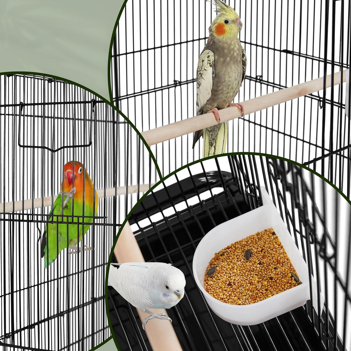 Yaheetech 53'' Large Bird Cage Budgie Cage for Parakeets Cockatiels Conures Lovebirds Parrots with