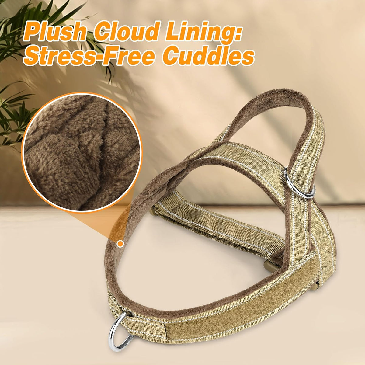 Forestpaw No Pull Dog Harness - Soft Flannel Padded Tactical Dog Vest Harness with Quick Release