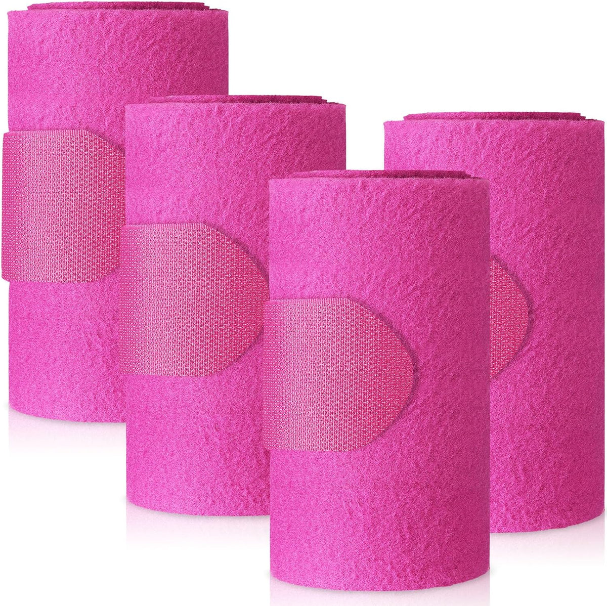 Set of 4 Horse No Bow Bandage 3D Contoured Standing Wrap Bandages Stable Nylon Horse Leg Wraps for
