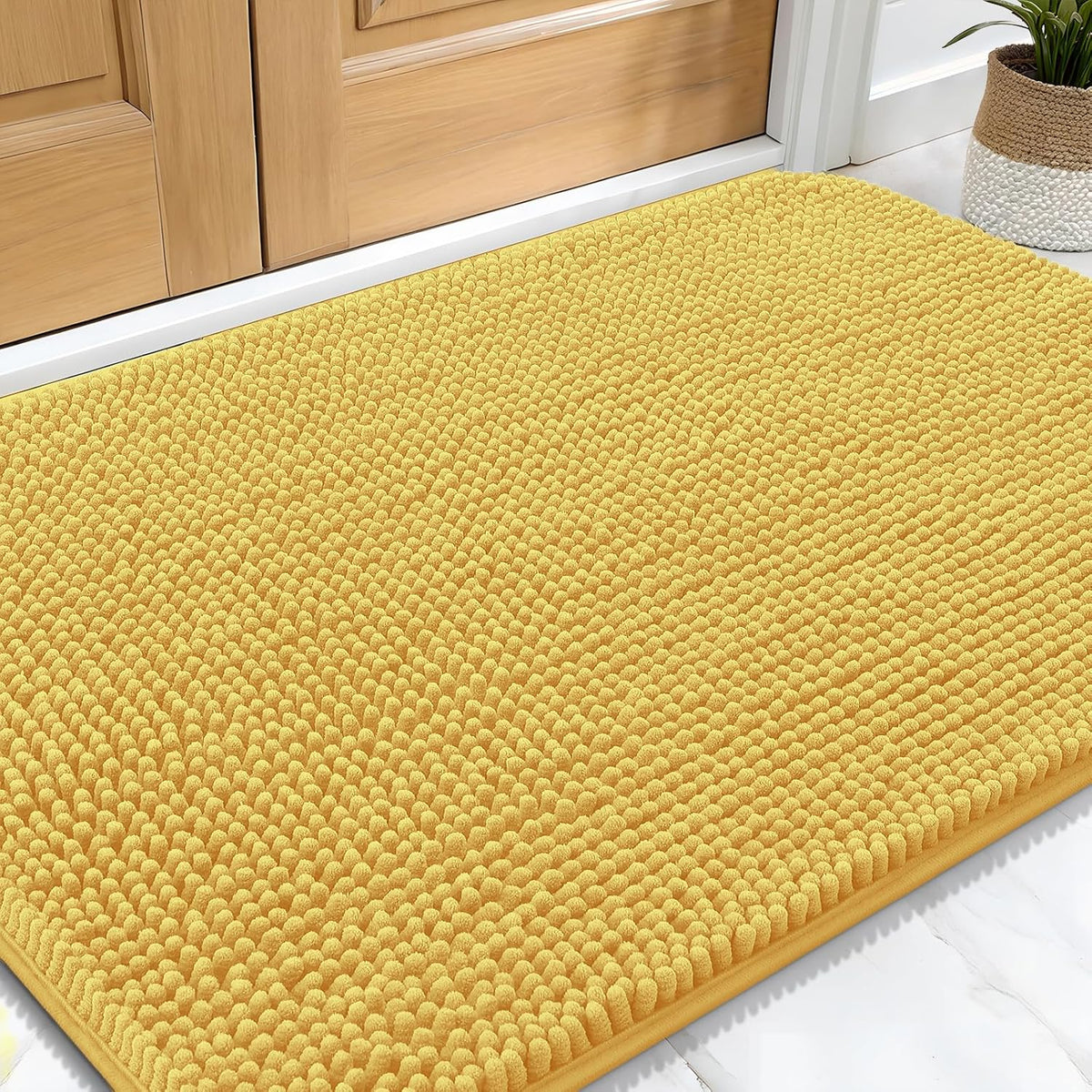 OLANLY Dog Door Mat for Muddy Paws 30x20, Absorbs Moisture and Dirt, Absorbent Non-Slip Washable
