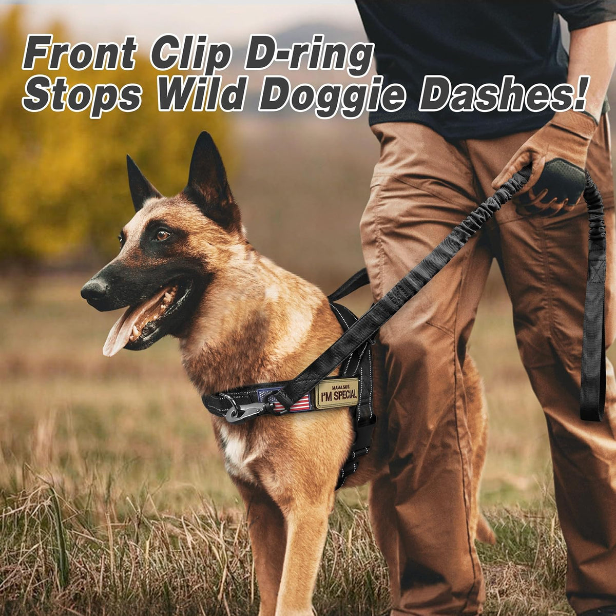 Forestpaw No Pull Dog Harness - Soft Flannel Padded Tactical Dog Vest Harness with Quick Release