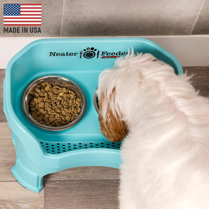 Neater Feeder Deluxe Mess Proof Dog Bowls Elevated Medium Sized Dogs (19-40 lbs) Made in USA, No