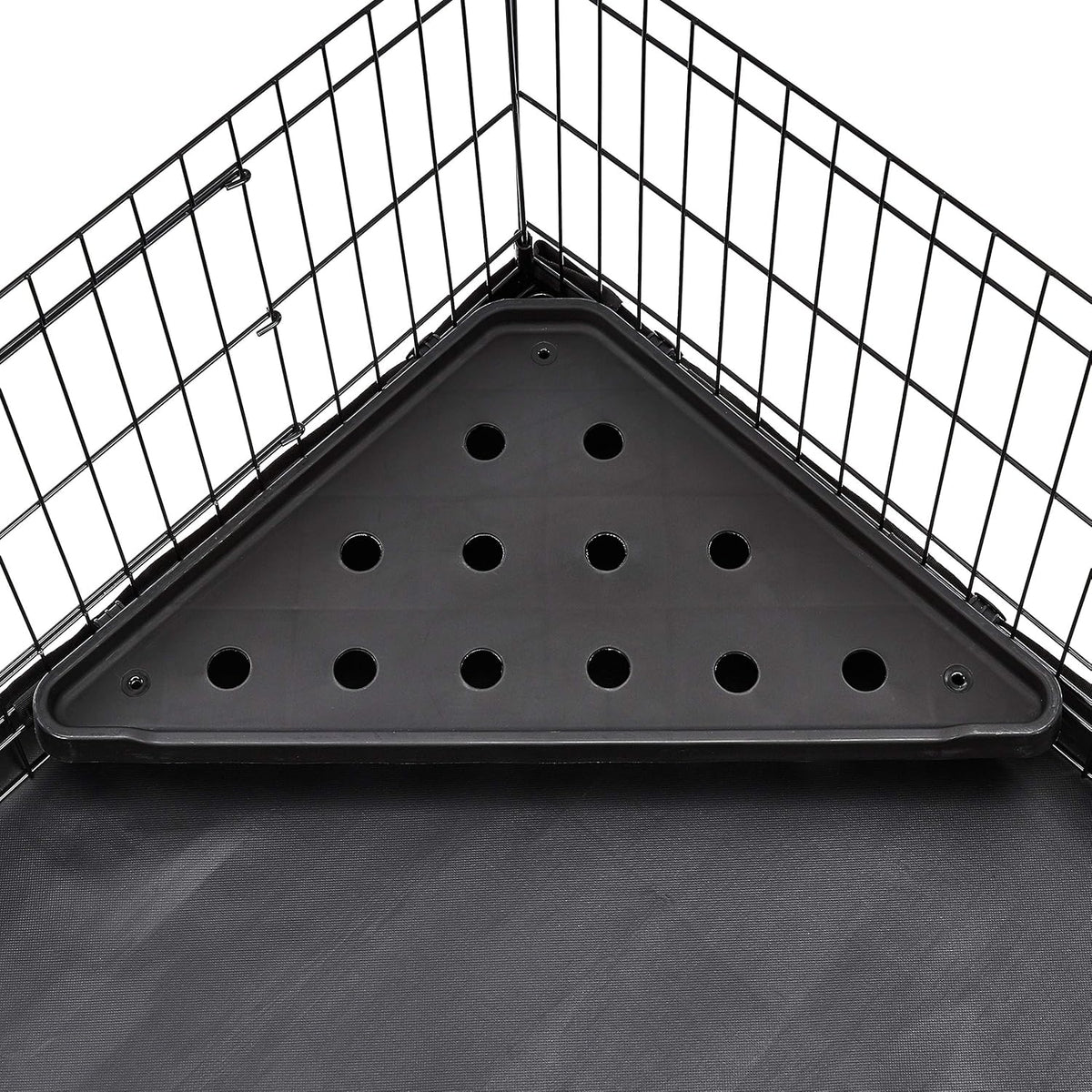 Amazon Basics Leakproof Canvas Bottom Guinea Pig Pet Cage with Divider Set, Black, 47.6"L x 24.2"W