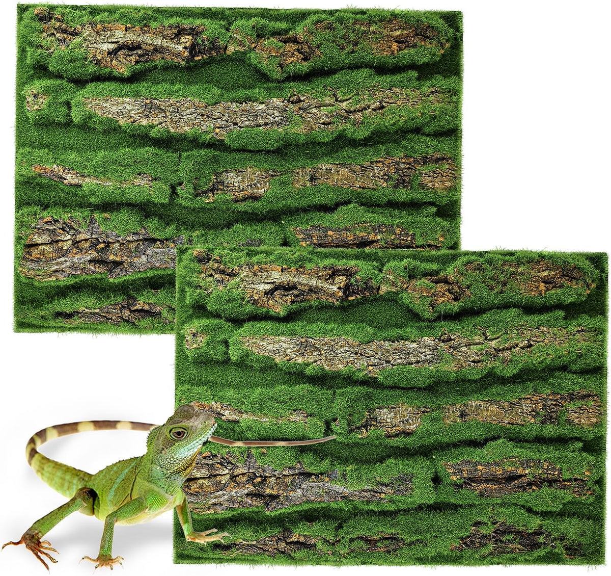 15.75x11.81in Reptile Terrarium Cork Background,Bearded Dragon Tank Bark Backdrop Wall Decor with