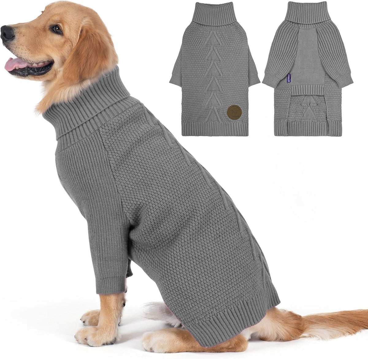 cyeollo 4XL Dog Sweater,Knitwear Pullover Sweaters Turtleneck Fall Winter Dog Clothes Sweaters for