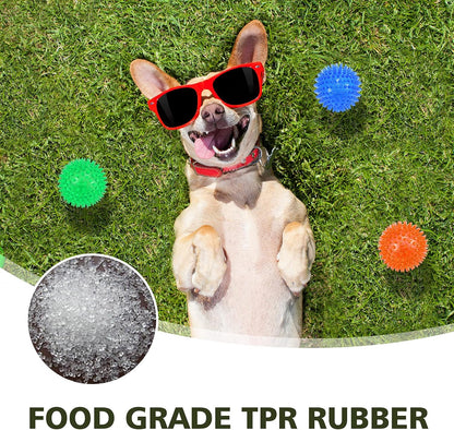 petizer 3-Pack 3.5” Squeaky Dog Toy Balls, Floating Dog Pool Balls, Spiky Dog Balls Water Toys