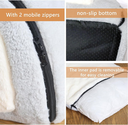 Cat Bed for Indoor Cats，Foldable cat cave，Anti-Slip & Water-Resistant Bottom，cat Houses for Indoor