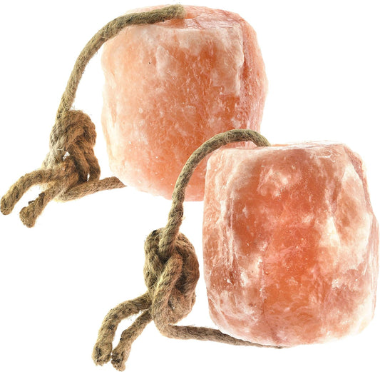 UMAID Himalayan Salt Lick 6 lbs On Rope for Horse, Deer, Goat, and Livestock Animals - Himalayan