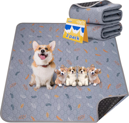 Sunheir 2-Pack Extra Large Reusable Dog Mat for Floor, Dog Playpen, Non-Slip Waterproof, Super