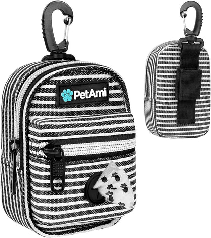 PetAmi Dog Poop Bag Holder for Leash, Dog Pet Waste Bag Dispenser For Poop With Clip, Doggy Puppy