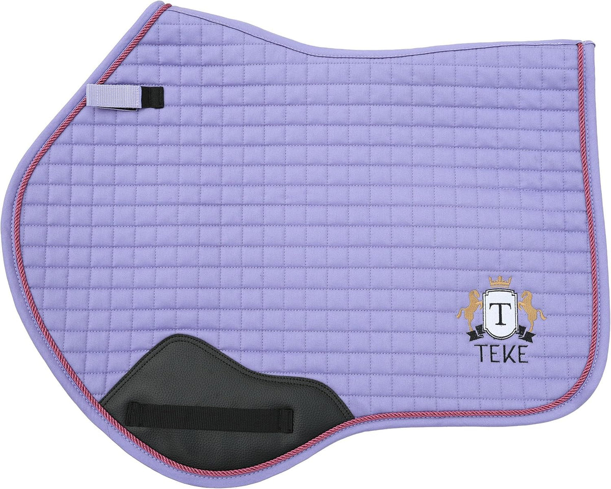 T TEKE Close Contact Saddle Pads,100% Cotton English Saddle Pads for Horses with Moisture-Wicking